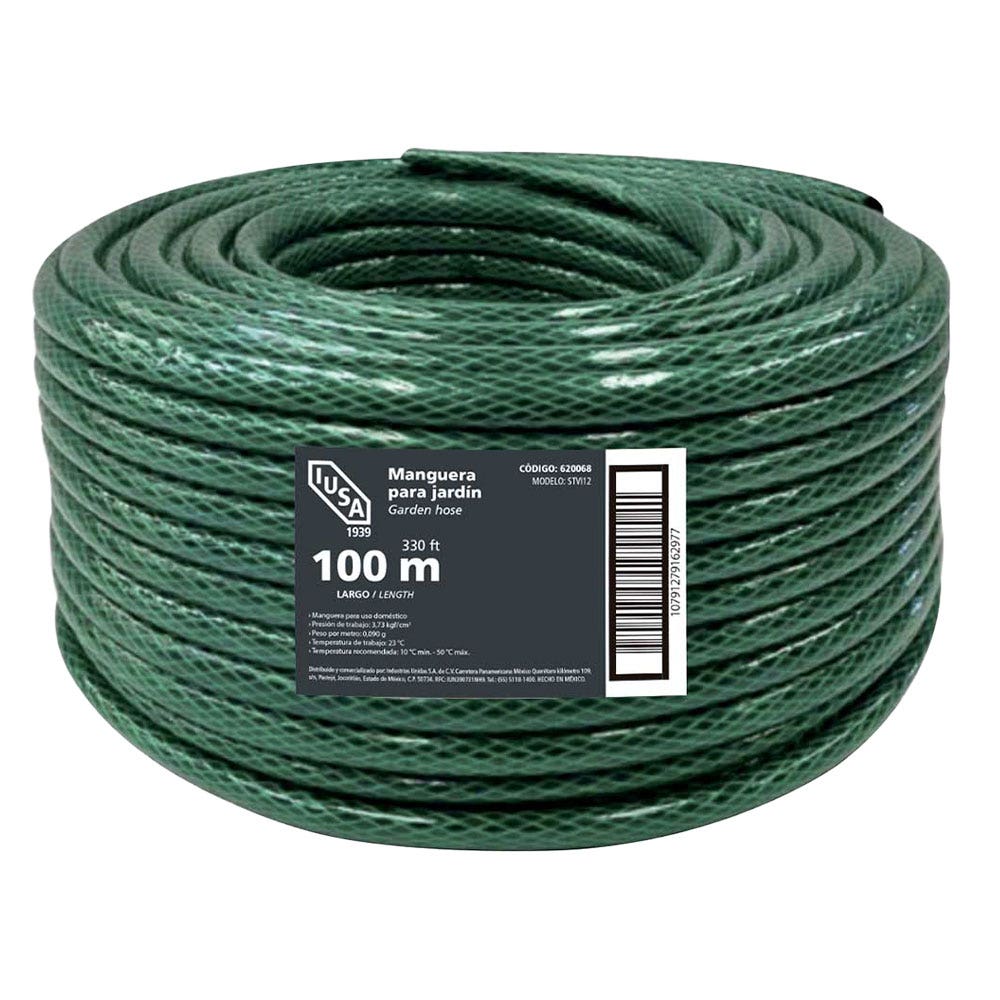 IUSA - Rollo de Manguera Flexible Tricapa, IUSA, 100 m de 3/4"