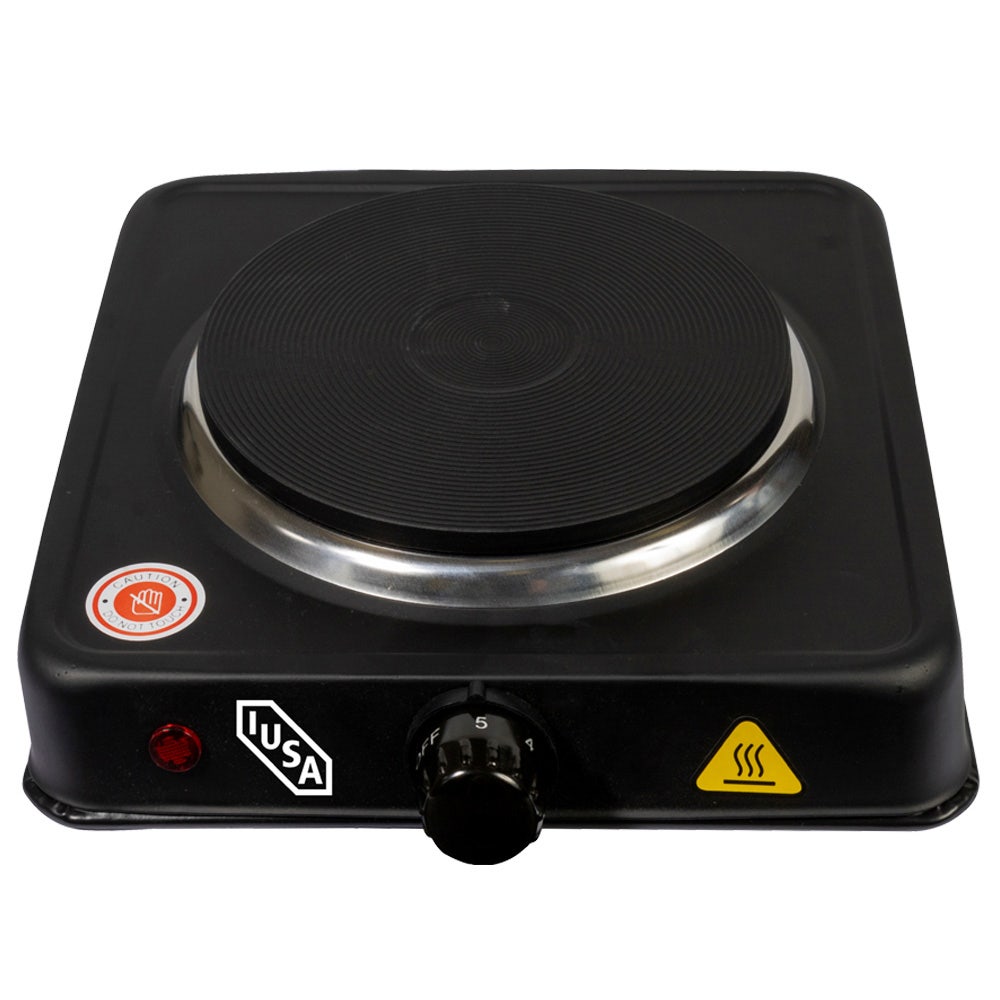 IUSA - Parrilla eléctrica IUSA, 1 quemador de disco, 1000 W, color negro