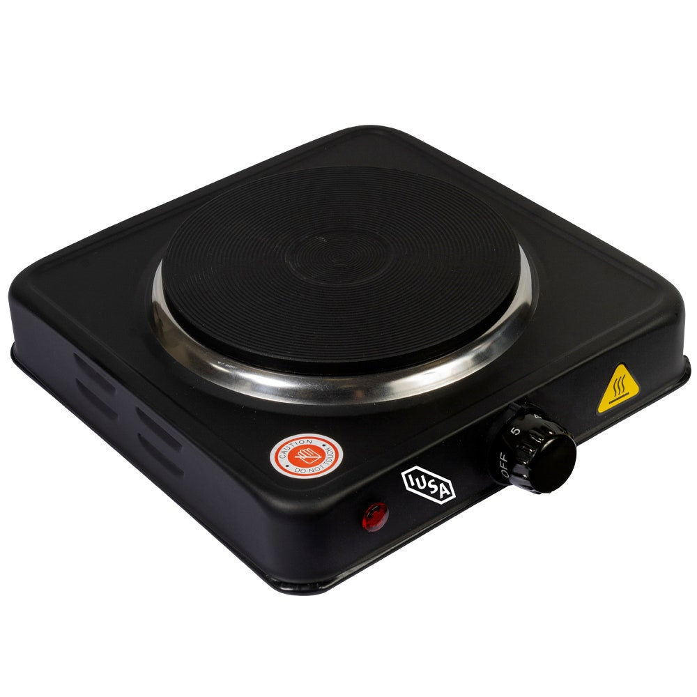 IUSA - Parrilla eléctrica IUSA, 1 quemador de disco, 1000 W, color negro
