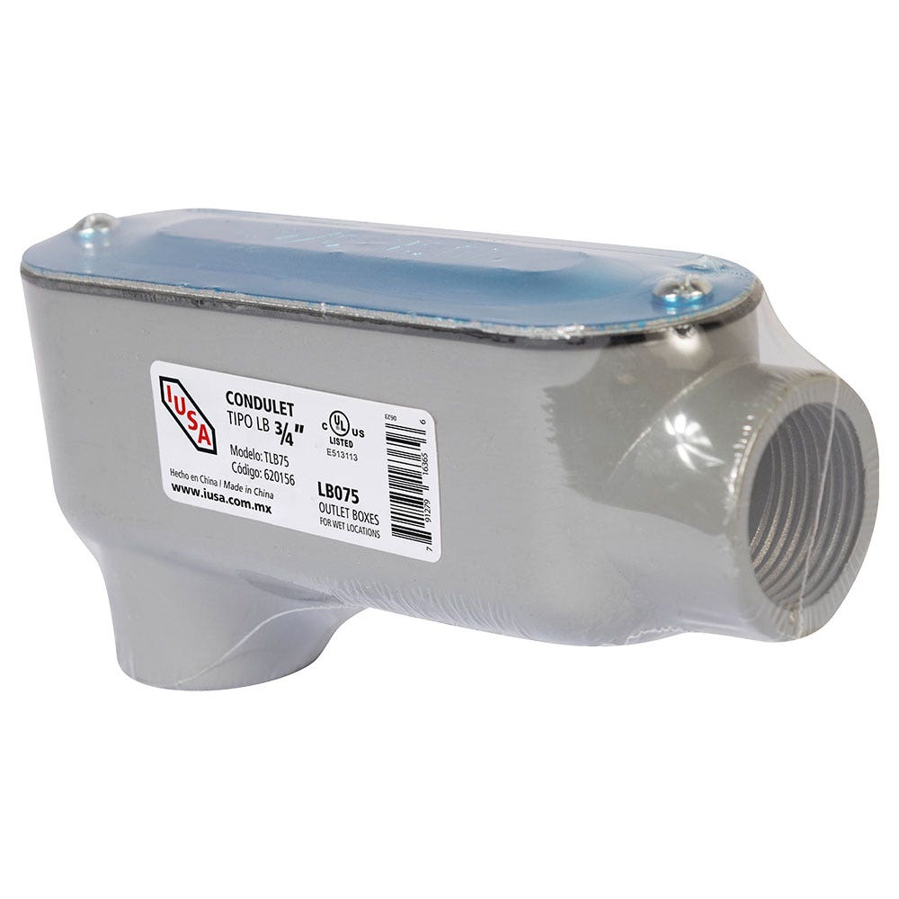 IUSA - Conexión condulet, tipo lb, 3/4” iusa