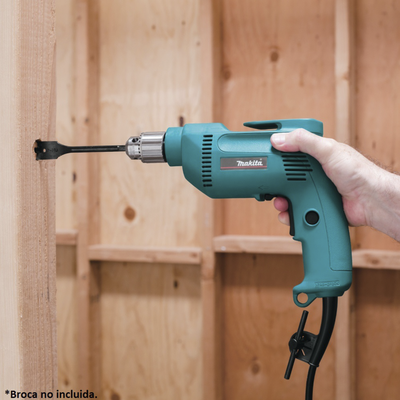 MAKITA - Taladro 120 Vca (3/8") velocidad variable de 0 a 2500 RPM, Potencia 530 W. incluye llave de mandril