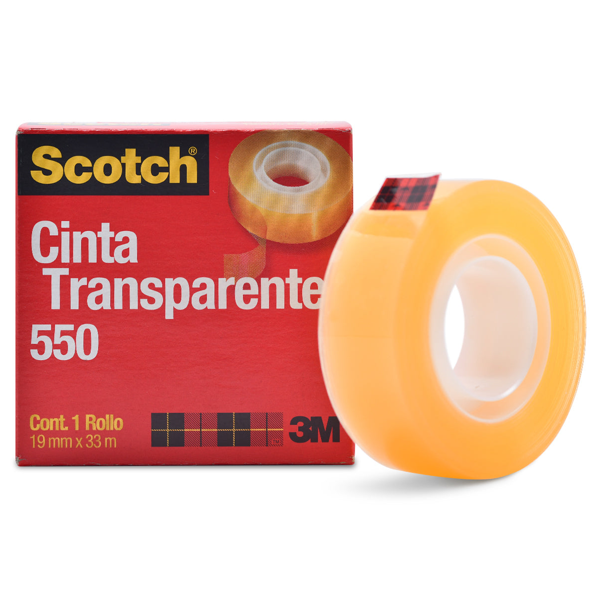 3M - Cinta Scotch 3M 550 19x33 Transparente Adhesiva