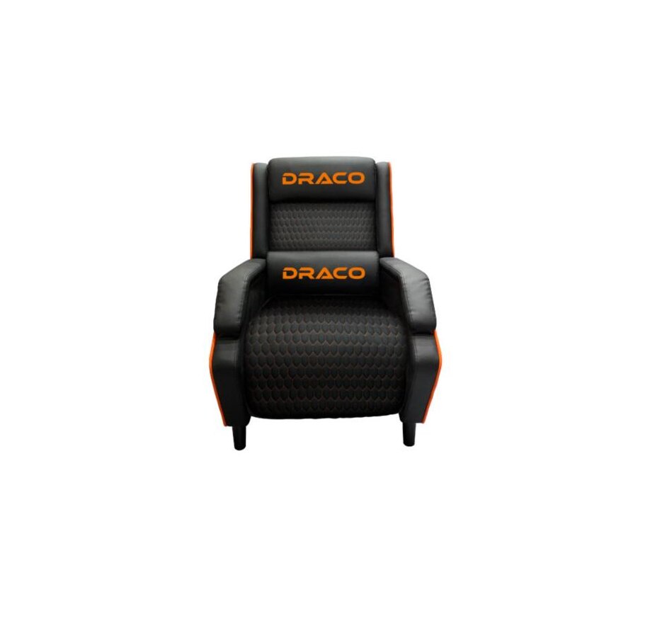 NEXTEP SOLUCIONES - Sofá Gamer Reclinable Dragon XT Modelo Draco Color Negro-Naranja