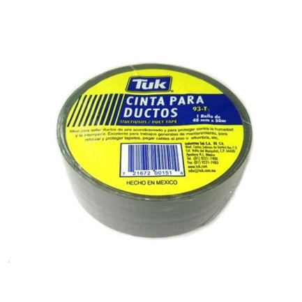 TUK - CINTA TUK ADHESIVA 93T 48X50 DUCTOS COLOR GRIS PLATA PZA
