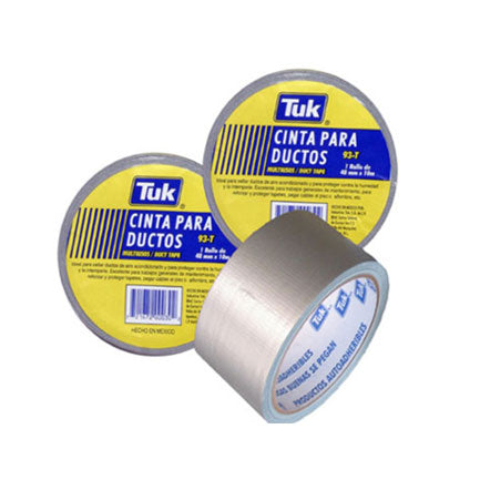 TUK - CINTA TUK ADHESIVA 93T 48X10 DUCTOS COLOR GRIS PLATA PZA