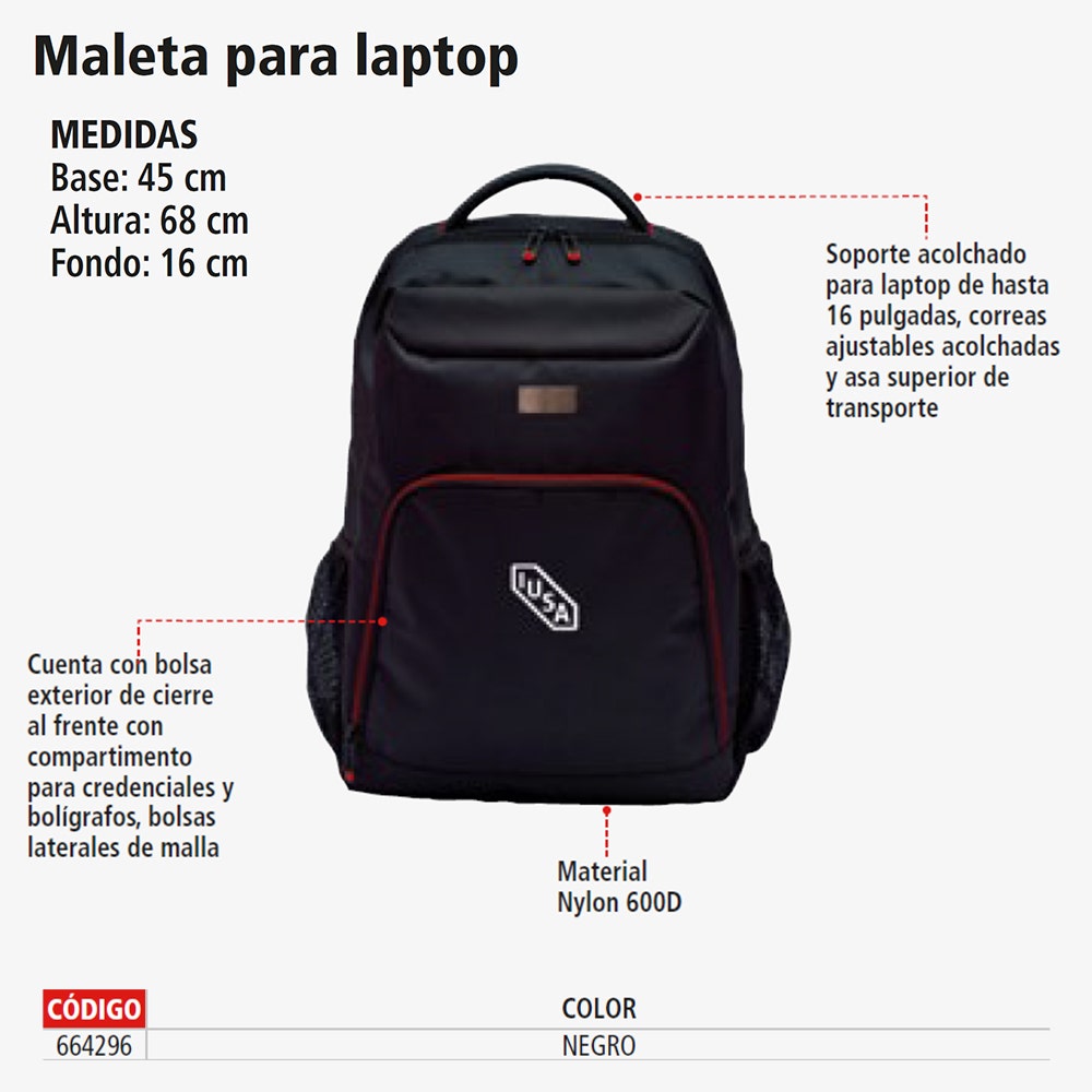 IUSA - Mochila porta laptop IUSA