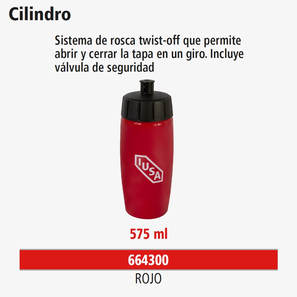 IUSA - Termo sinker cilindro iusa 575 ml color rojo