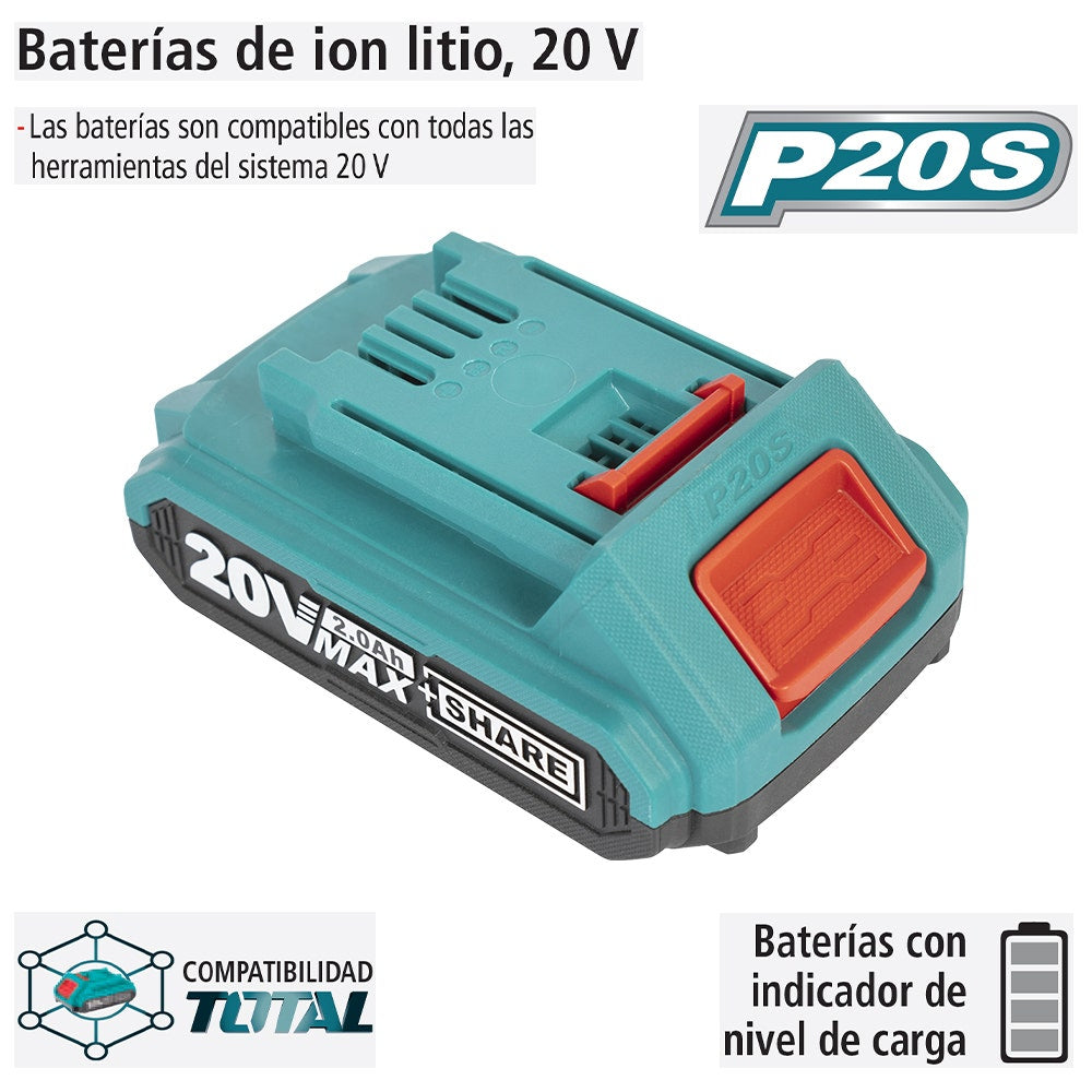 IUSA - Batería de ion litio 20v carga rápida