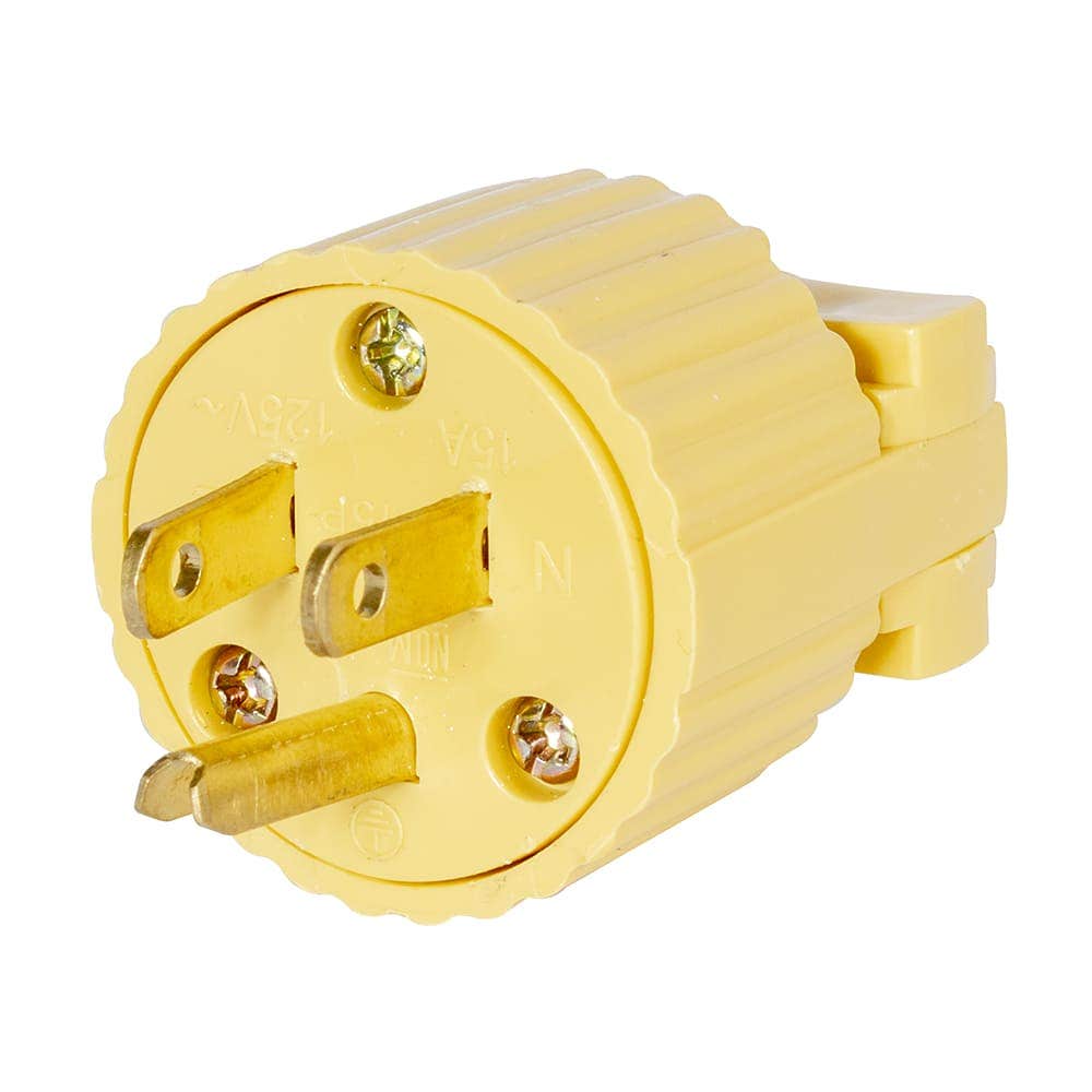 IUSA - Clavija plástica aterrizada, 15 a, 125 v, IUSA