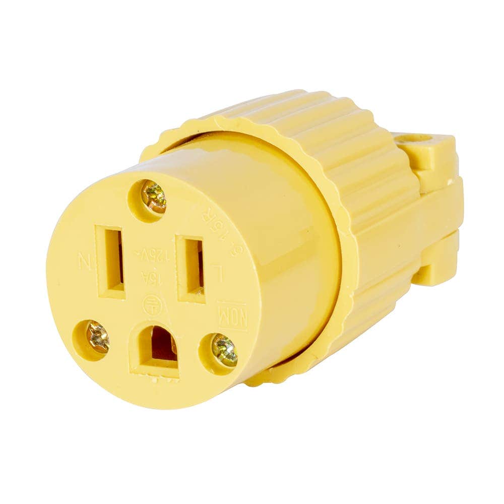 IUSA - Contacto plástico aterrizado 15 a 125 v iusa