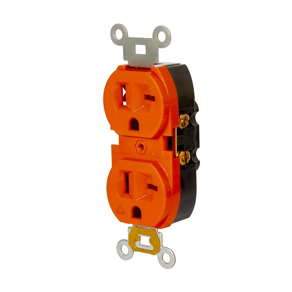 IUSA - Contacto dúplex tierra aislada combinado, 20 a, 250 v, IUSA