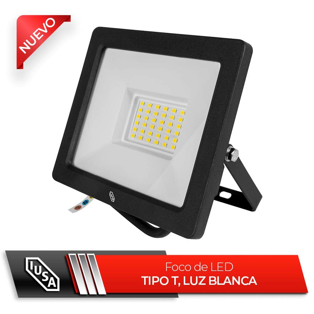 IUSA - Foco LED tipo T blanca 28 W, 2700 lm, IUSA