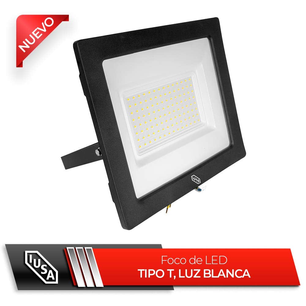 IUSA - Foco LED tipo T blanca 100 W, 10000 lm, IUSA