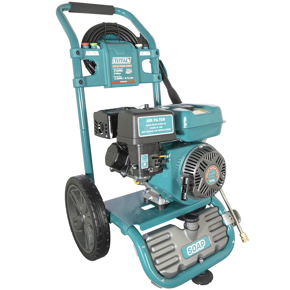 IUSA - Hidrolavadora a gasolina total 6 hp motor de 4 tiempos