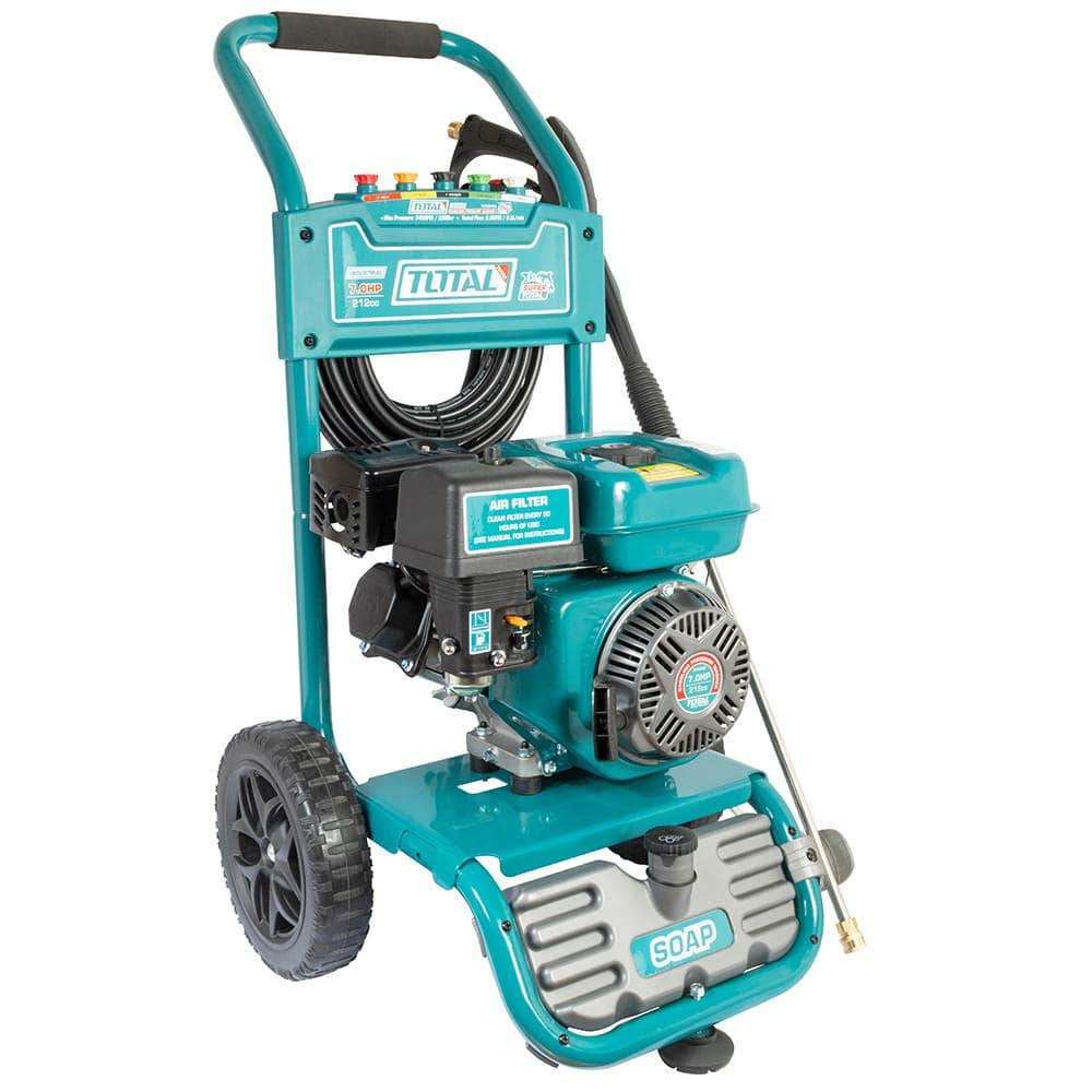 IUSA - Hidrolavadora a Gasolina, Total, IUSA, 7 HP, Motor de 4 Tiempos OHV, 212 CC