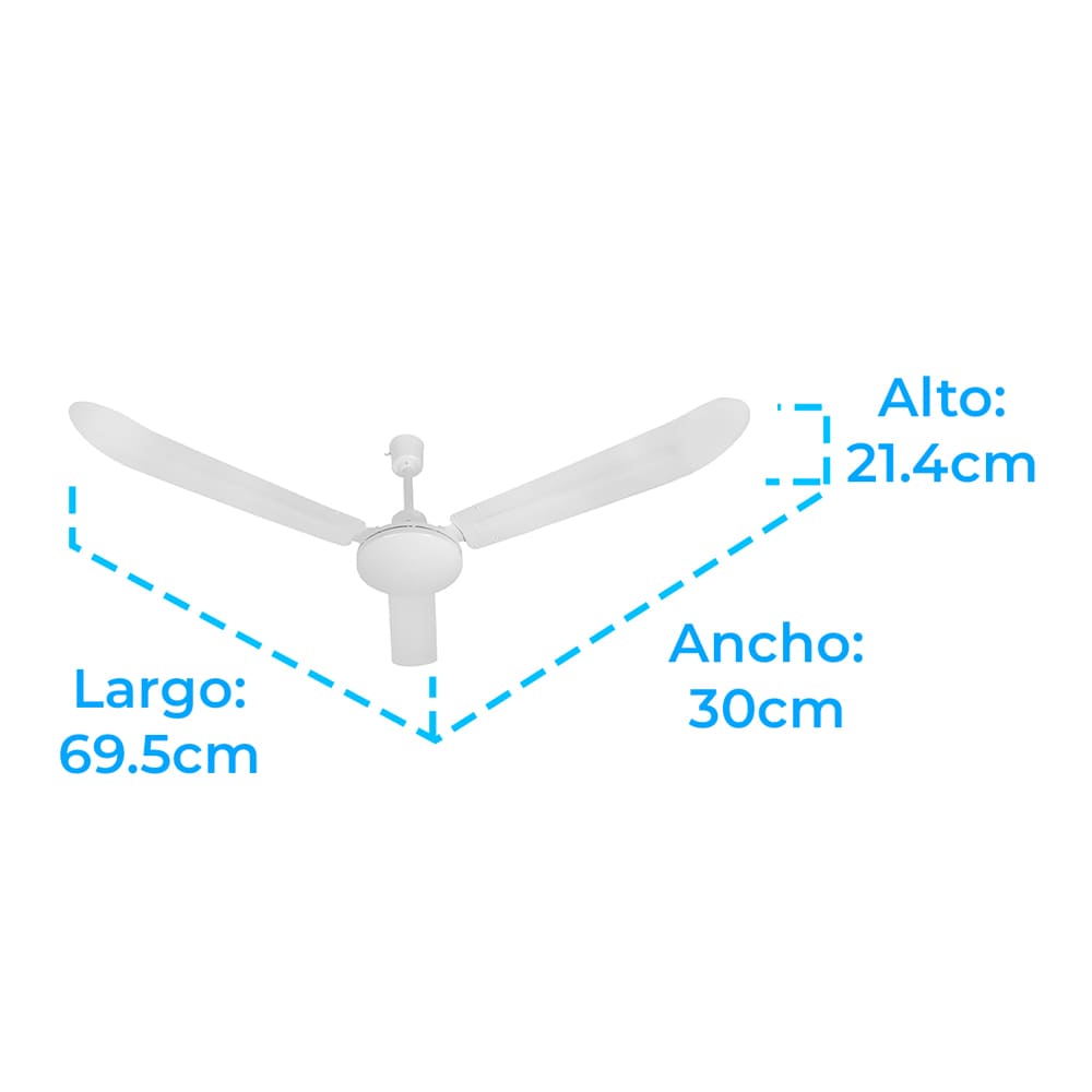 IUSA - Ventilador de techo 56 pulgadas 64w 5 velocidades