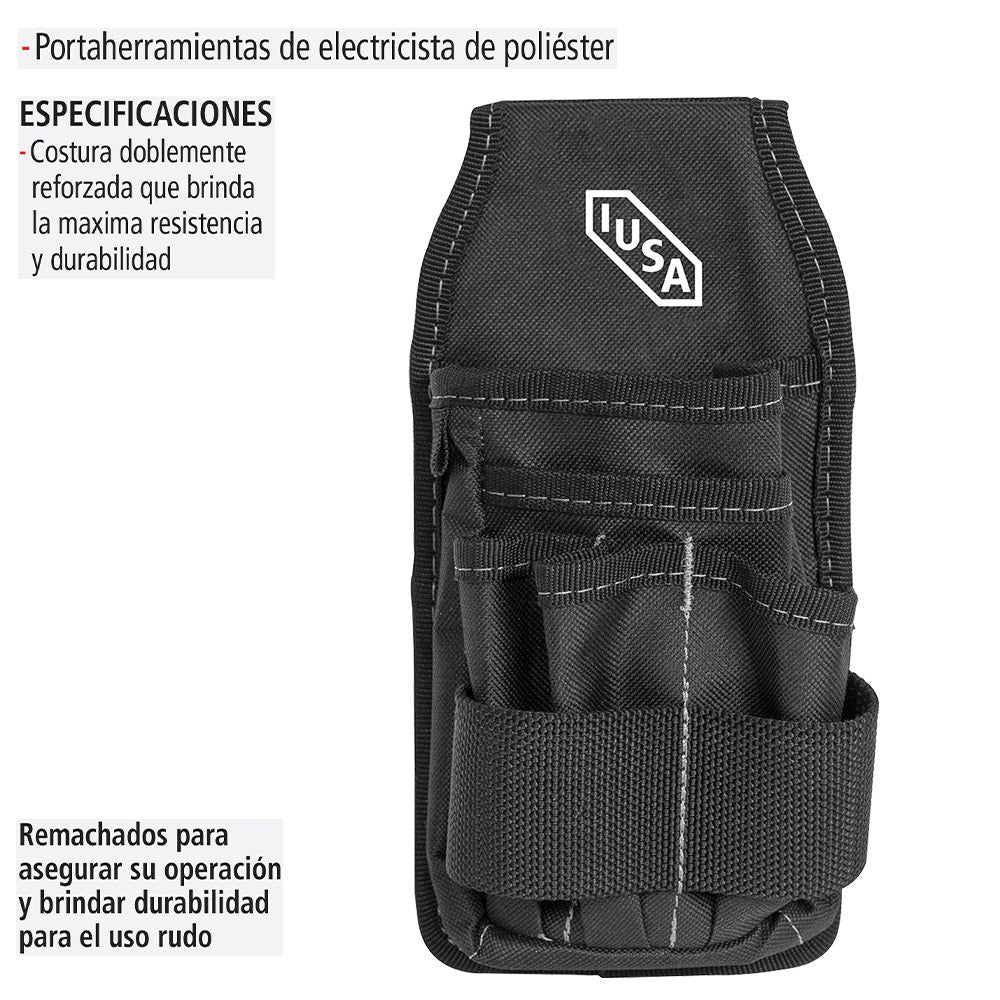 IUSA - Porta Herramientas Doble de Poliéster, 6 Compartimentos, IUSA
