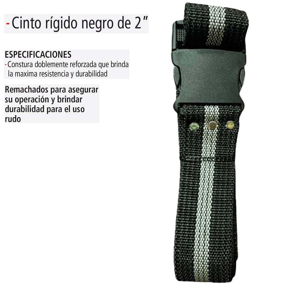 IUSA - Cinto Rigido Negro de 2”, IUSA