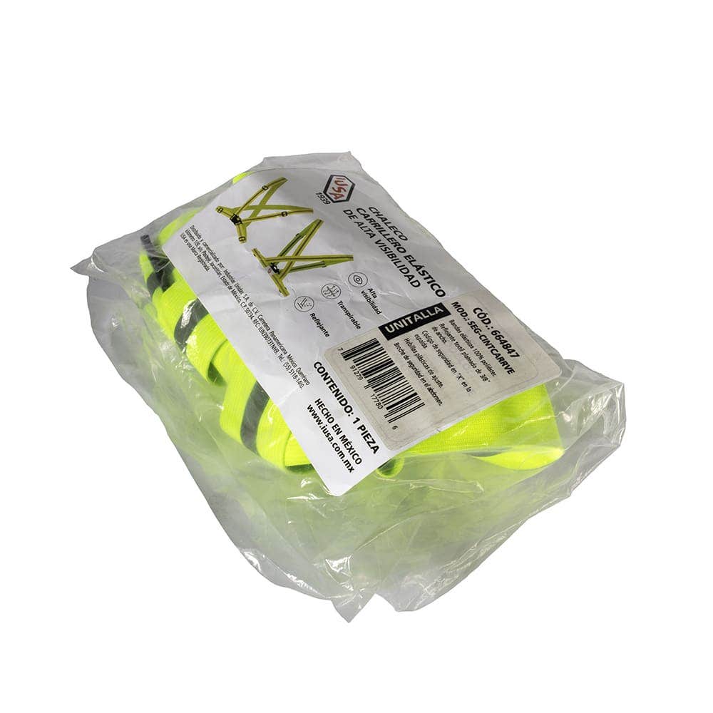IUSA - Chaleco carrillero de alta visibilidad, amarillo, unitalla, IUSA