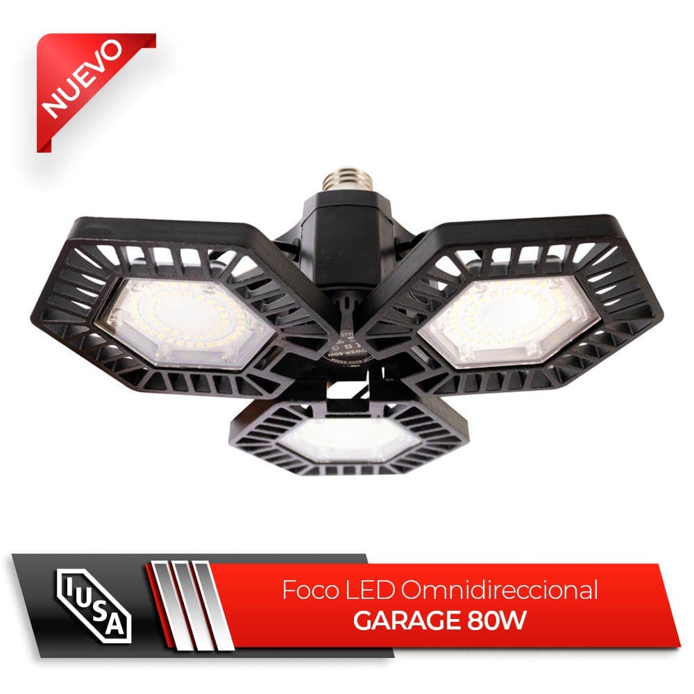 IUSA - Foco LED Omnidireccional Garage 80 W, IUSA).