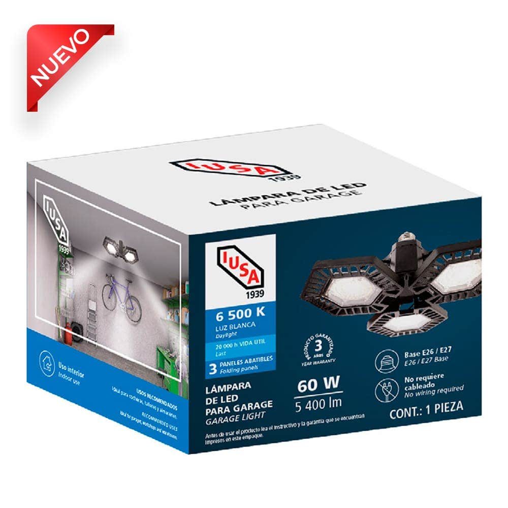 IUSA - Foco LED Omnidireccional Garage 80 W, IUSA).