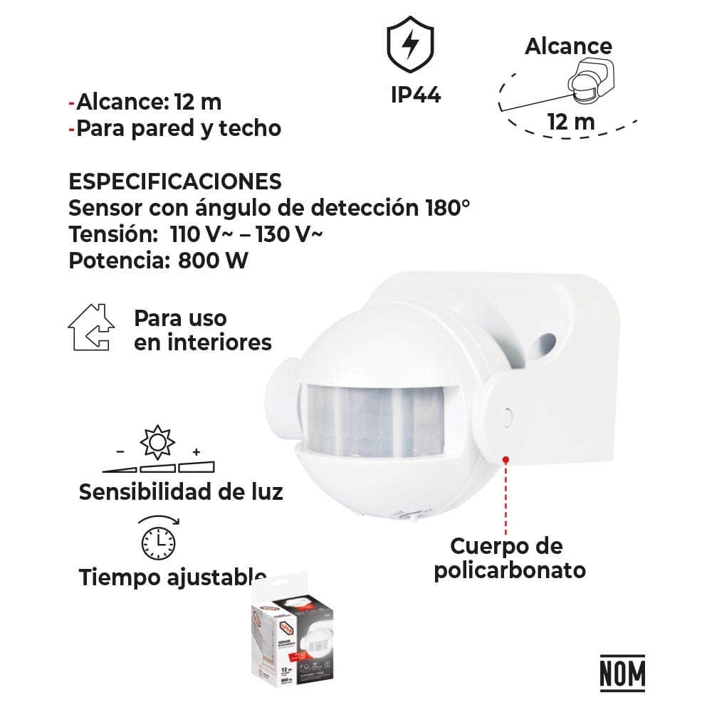 IUSA - Sensor de movimiento de 180° iusa