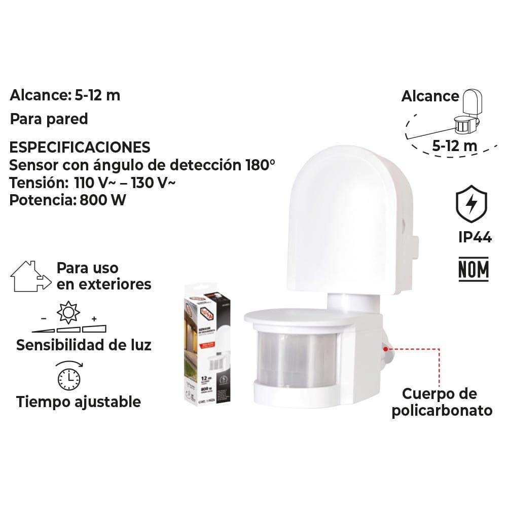 IUSA - Sensor de movimiento para exterior iusa