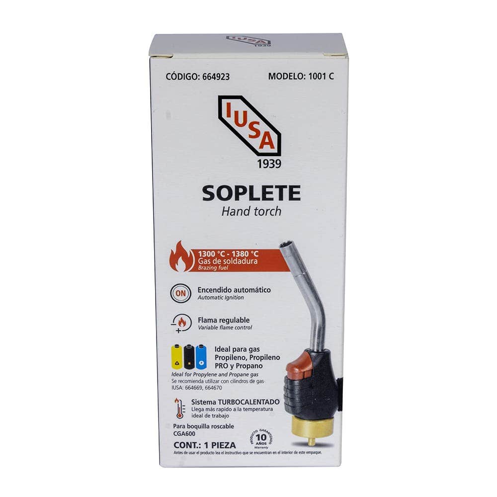 IUSA - Soplete compacto con encendido electrónico boquilla CGA600