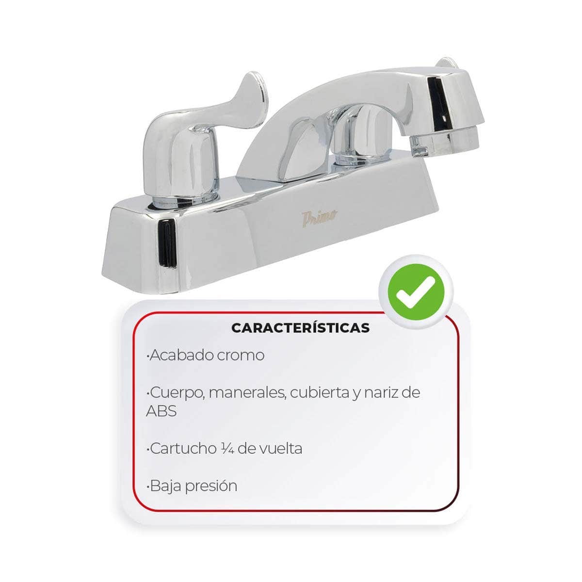 IUSA - Mezcladora ABS para Lavabo, Manerales de Palanca, Primo Basi-k, IUSA
