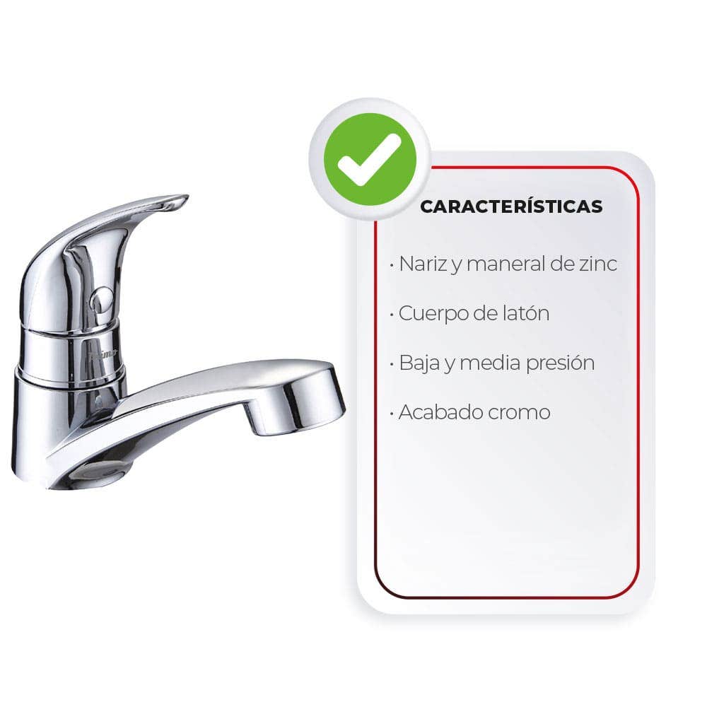 IUSA - Llave Individual para Lavabo con Palanca Metálica, Primo Esencial, IUSA
