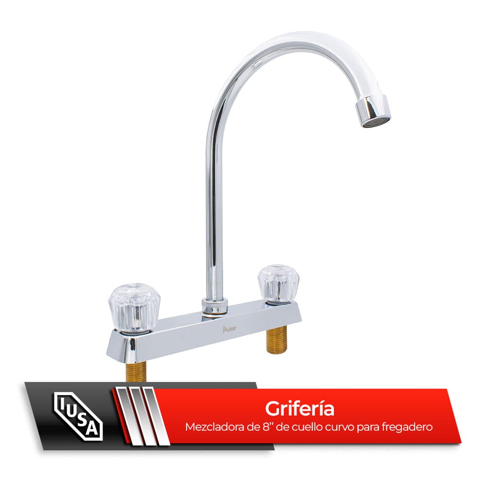 IUSA - Mezcladora de 8” para Cocina con Manerales de Acrílico, Primo Esencial, IUSA