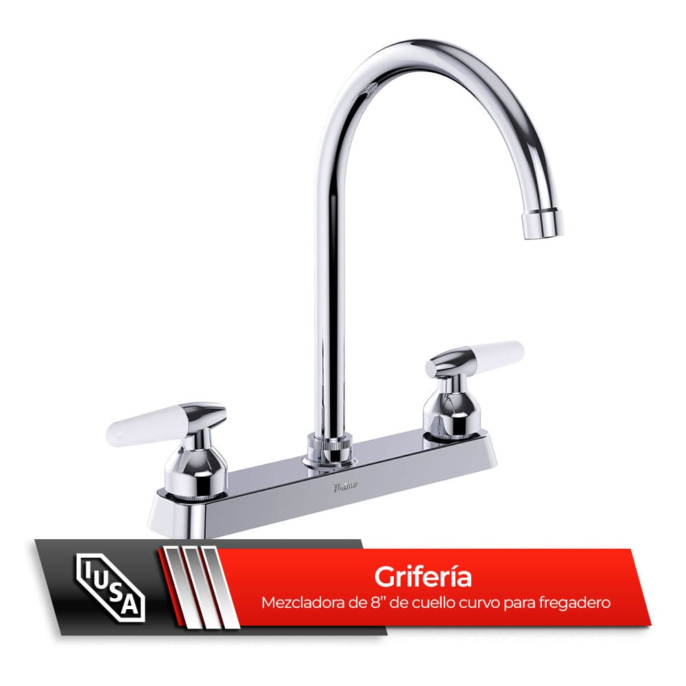 IUSA - Mezcladora de 8” para Cocina con Manerales Tipo Cono, Primo Esencial, IUSA
