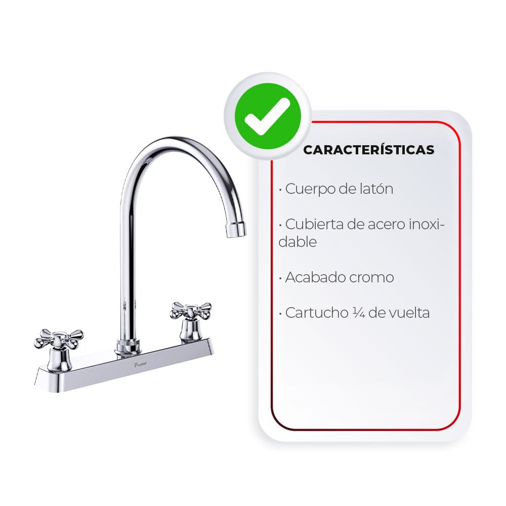 IUSA - Mezcladora de 8” para Cocina con Manerales de Cruceta, Primo Esencial, IUSA