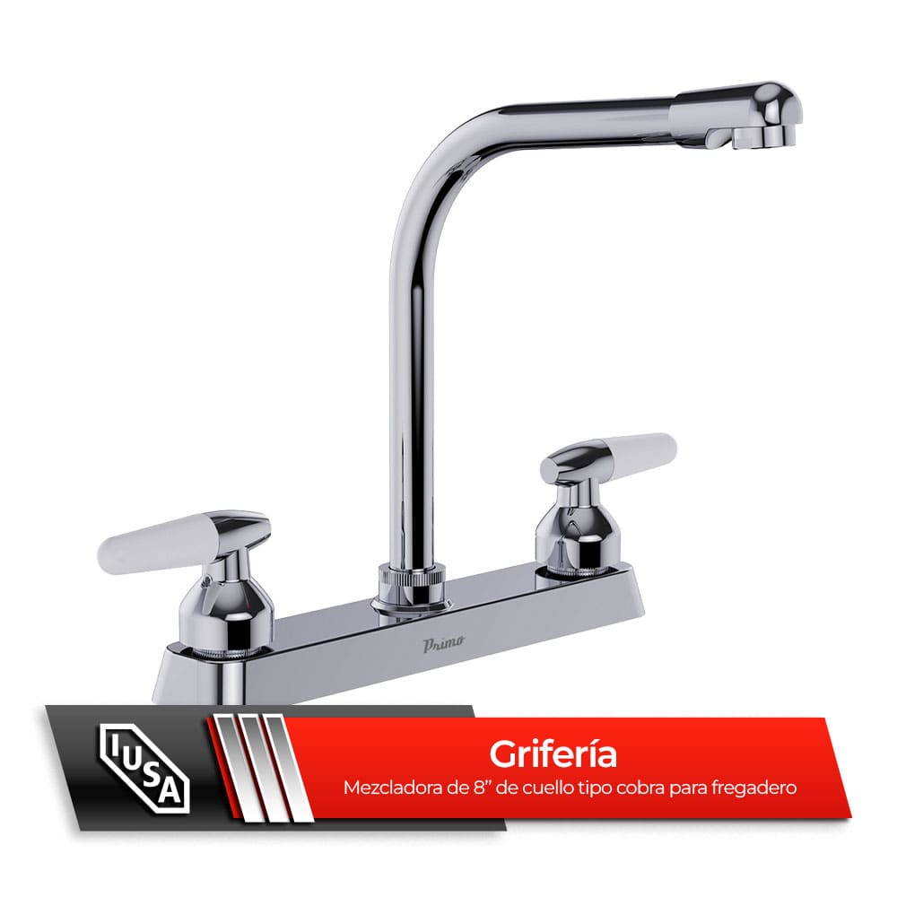 IUSA - Mezcladora de 8” para Cocina con Manerales Tipo Cono, Primo Esencial, IUSA