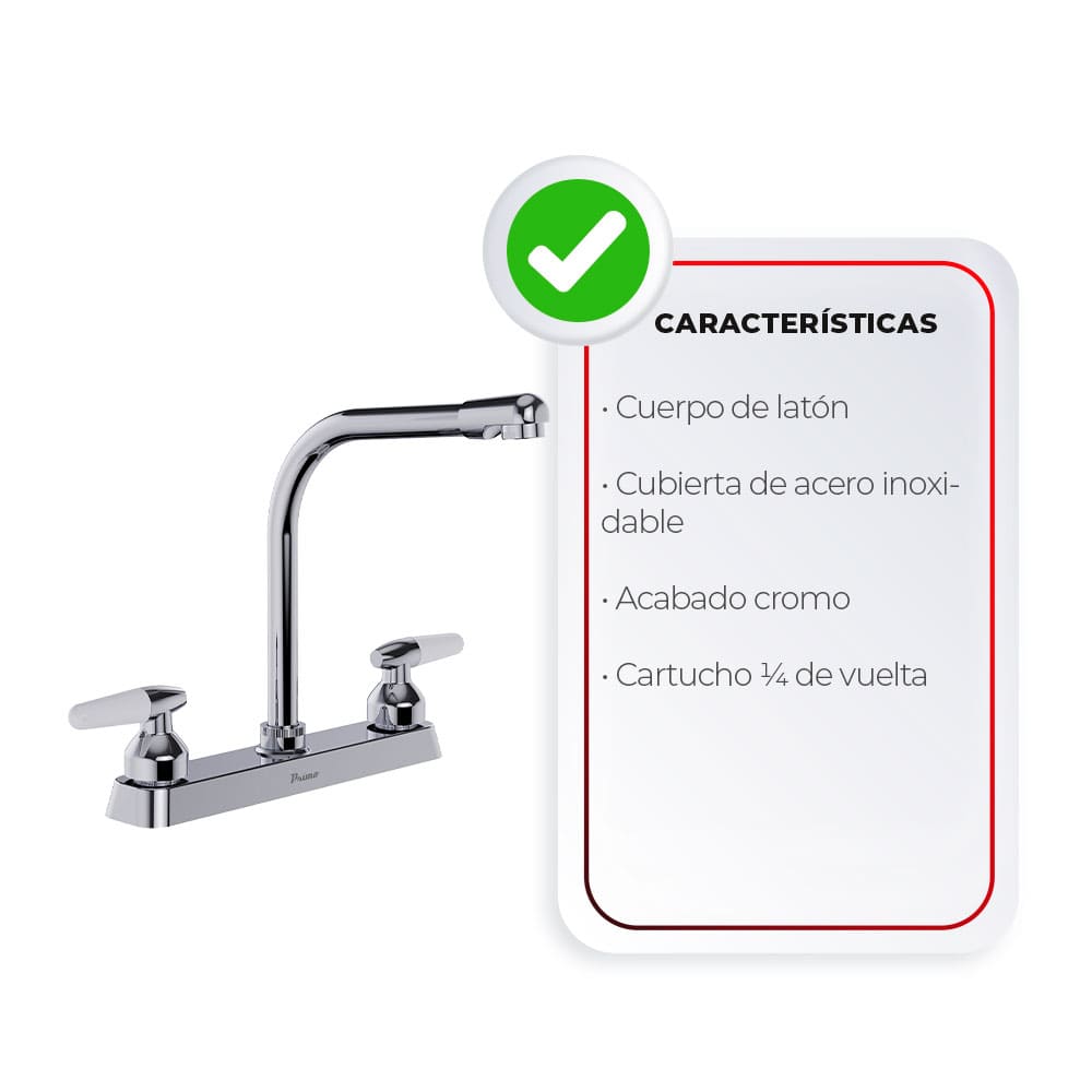 IUSA - Mezcladora de 8” para Cocina con Manerales Tipo Cono, Primo Esencial, IUSA