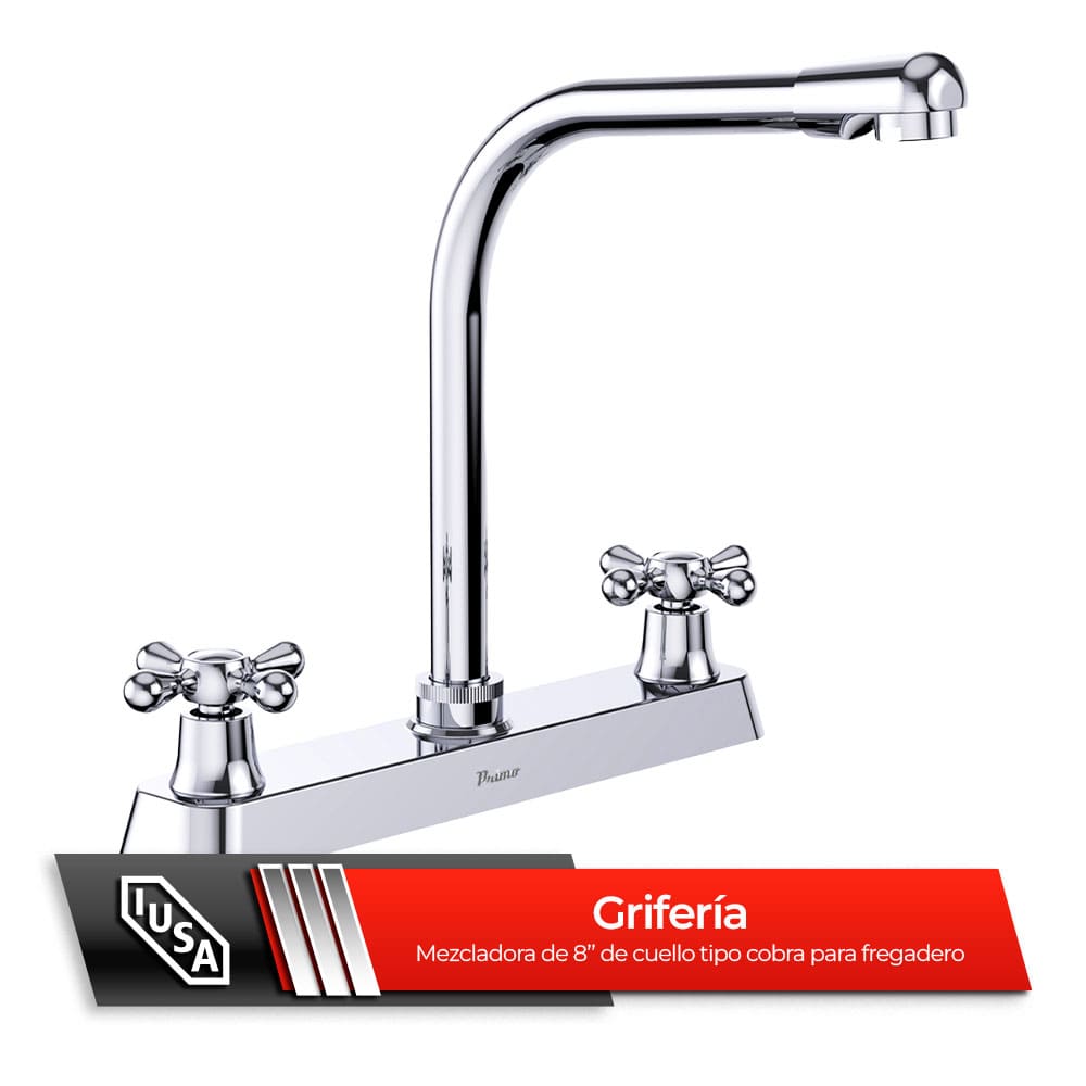 IUSA - Mezcladora de 8” para Cocina con Manerales de Cruceta, Primo Esencial, IUSA
