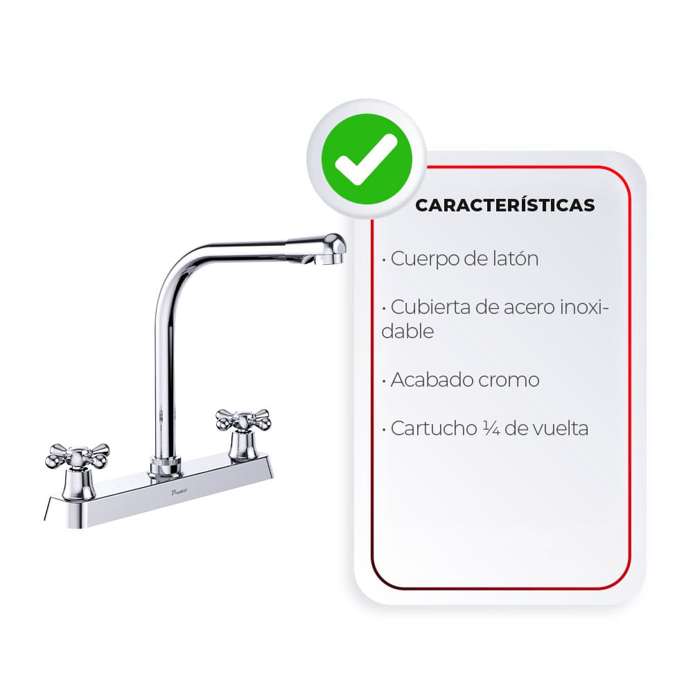 IUSA - Mezcladora de 8” para Cocina con Manerales de Cruceta, Primo Esencial, IUSA