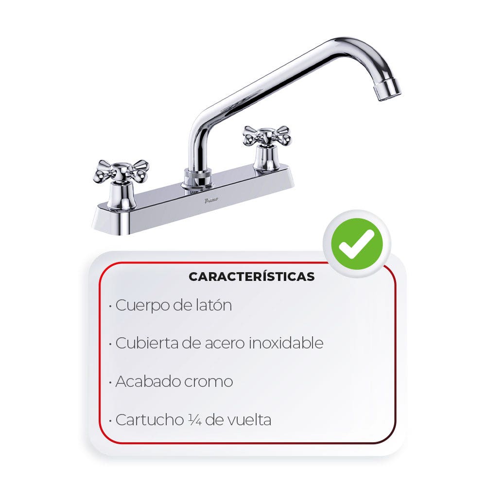 IUSA - Mezcladora de 8” para Cocina con Manerales de Cruceta, Primo Esencial, IUSA