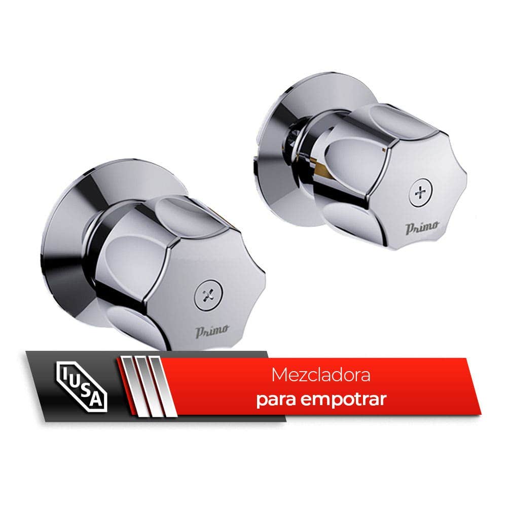 IUSA - Mezcladora de Empotrar con Manerales Hexagonales, Primo Esencial, IUSA