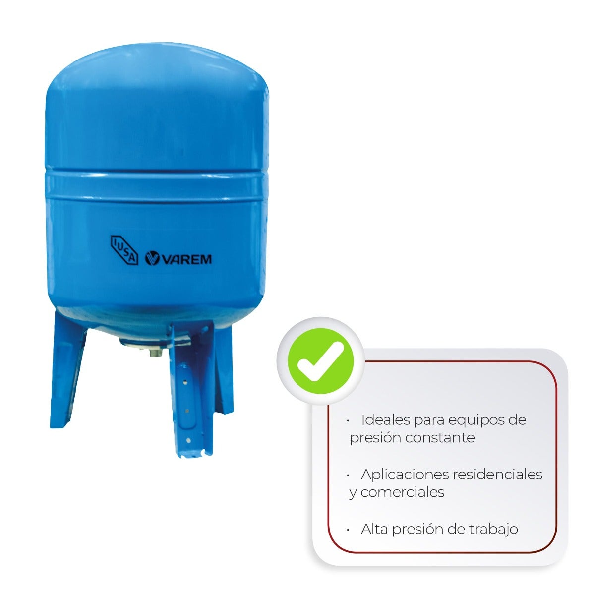 IUSA - Tanque presurizado vertical, 21 gal (80 L)