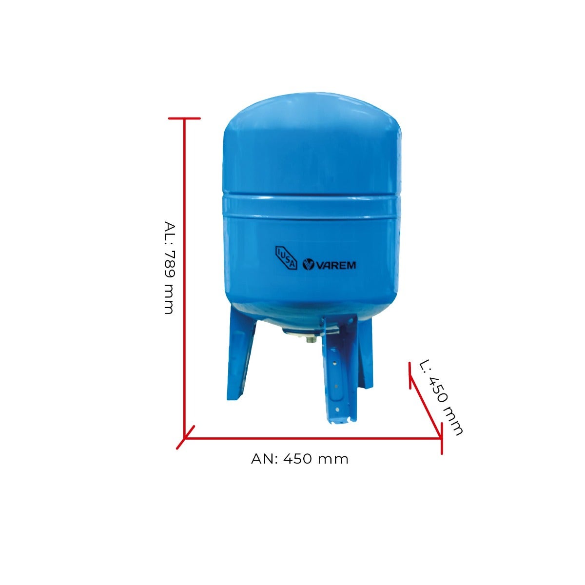 IUSA - Tanque presurizado vertical, 21 gal (80 L)