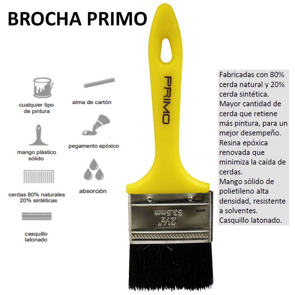 IUSA - Brocha Iusa, Primo, para Pintar 2 1/2"