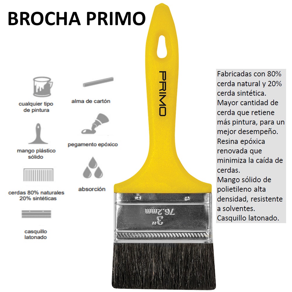 IUSA - Brocha Iusa, Primo, para Pintar 3"
