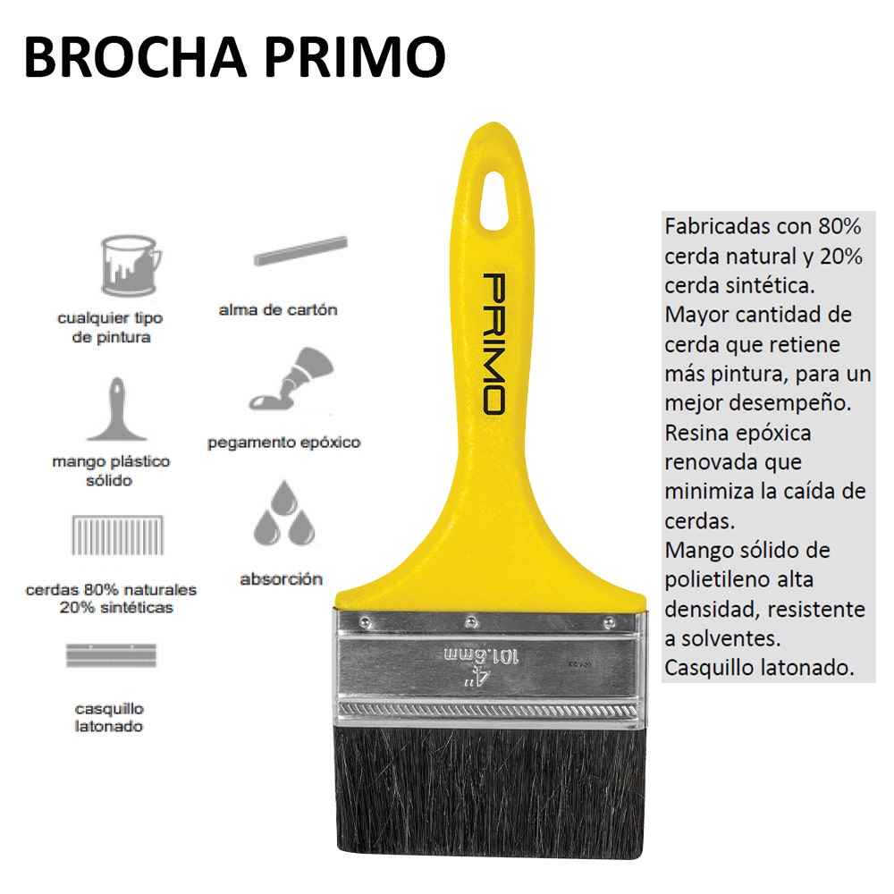 IUSA - Brocha Iusa, Primo, para Pintar 4"