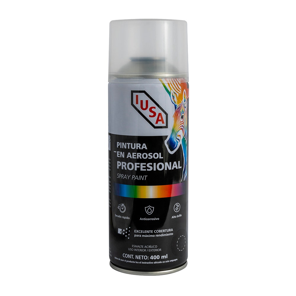 IUSA - Pintura en aerosol profesional brillante, barniz transparente, IUSA