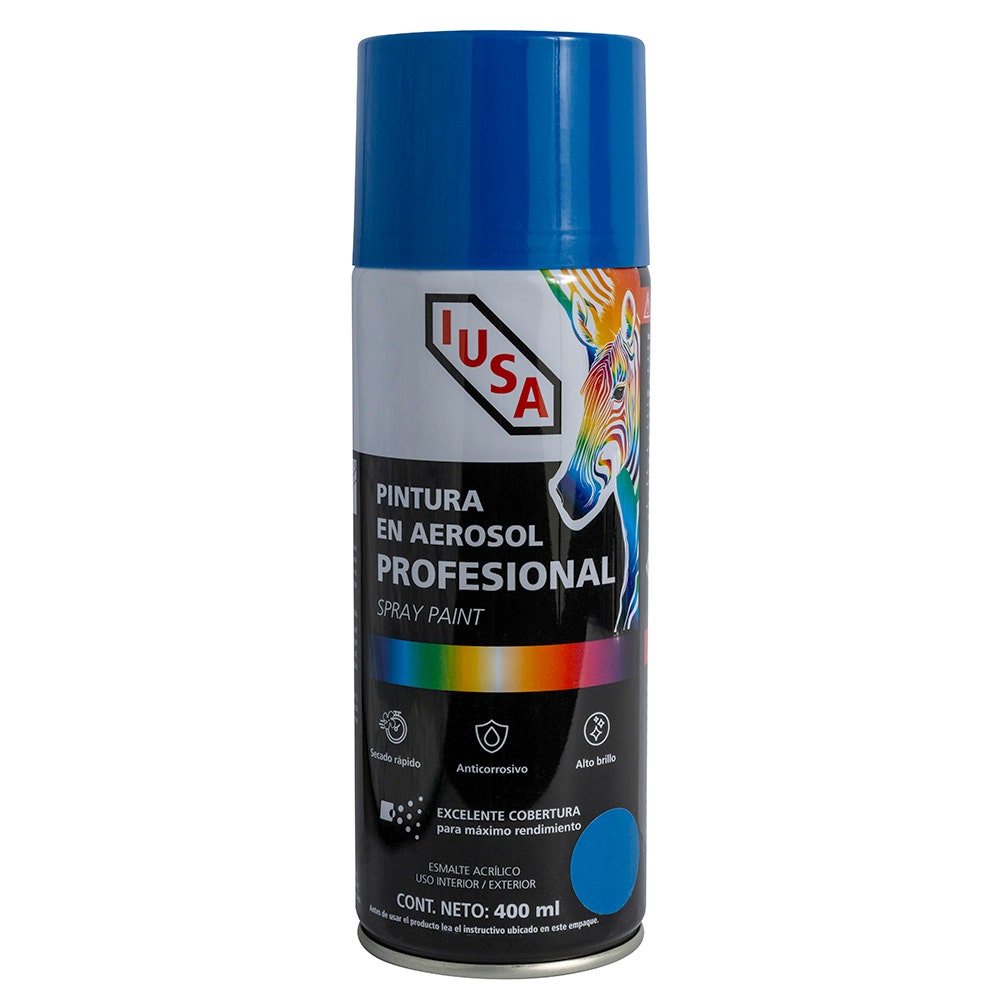 IUSA - Pintura en aerosol profesional brillante, azul cielo, IUSA