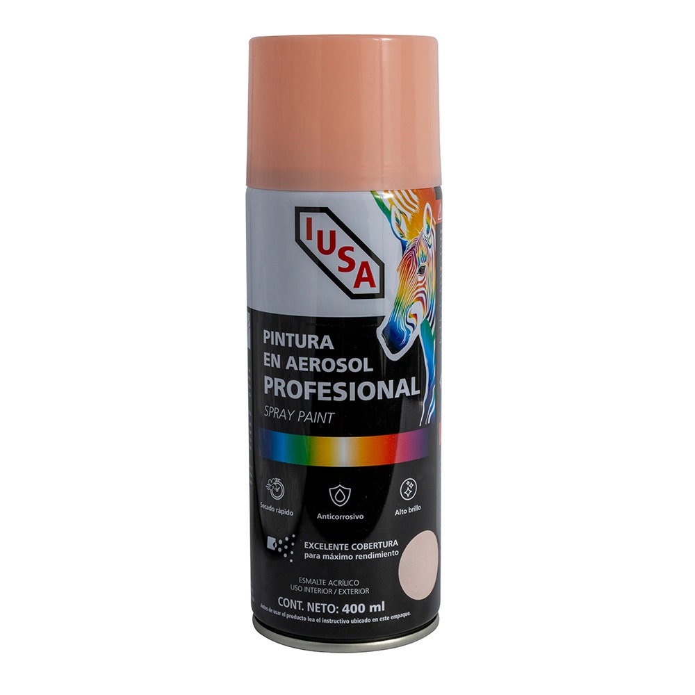 IUSA - Pintura en aerosol profesional brillante, rosa claro, IUSA