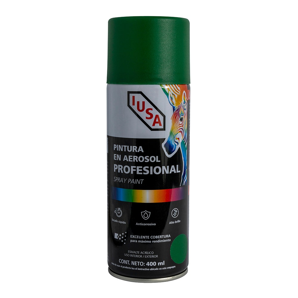 IUSA - Pintura en aerosol profesional mate, verde, IUSA