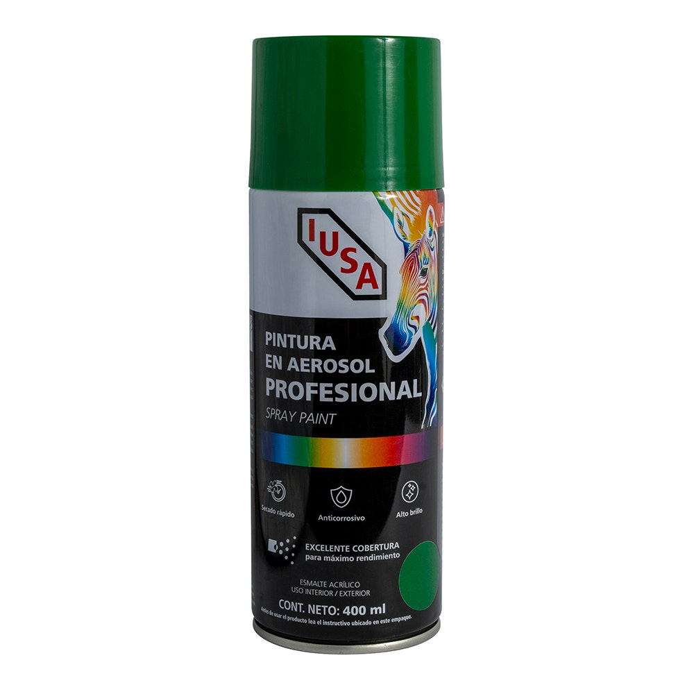 IUSA - Pintura en aerosol profesional brillante, verde hoja, IUSA