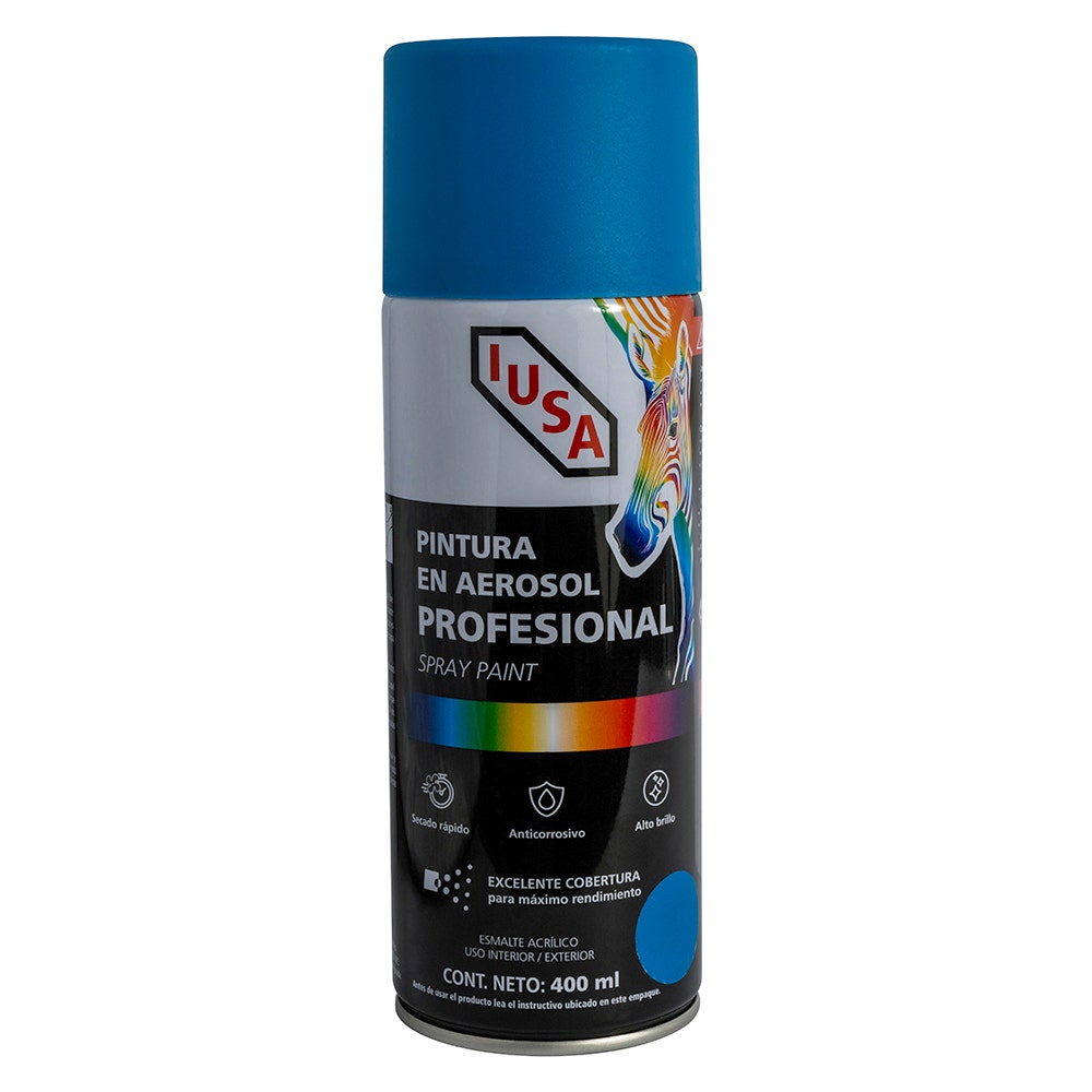 IUSA - Pintura en aerosol profesional mate, azul, IUSA